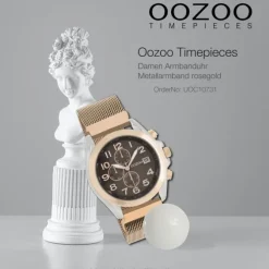 Oozoo Damen Armbanduhr Timepieces Analog Metall rosegold UOC10731