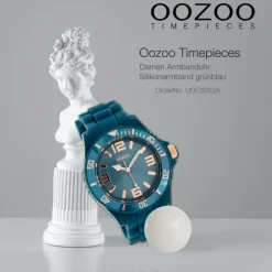 Oozoo Damen Armbanduhr Timepieces Analog Silikon grünblau UOC5052A
