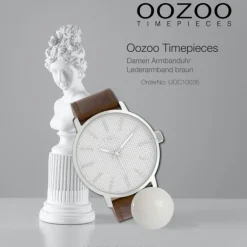 Oozoo Damen Armbanduhr Timepieces Analog Leder braun UOC10035