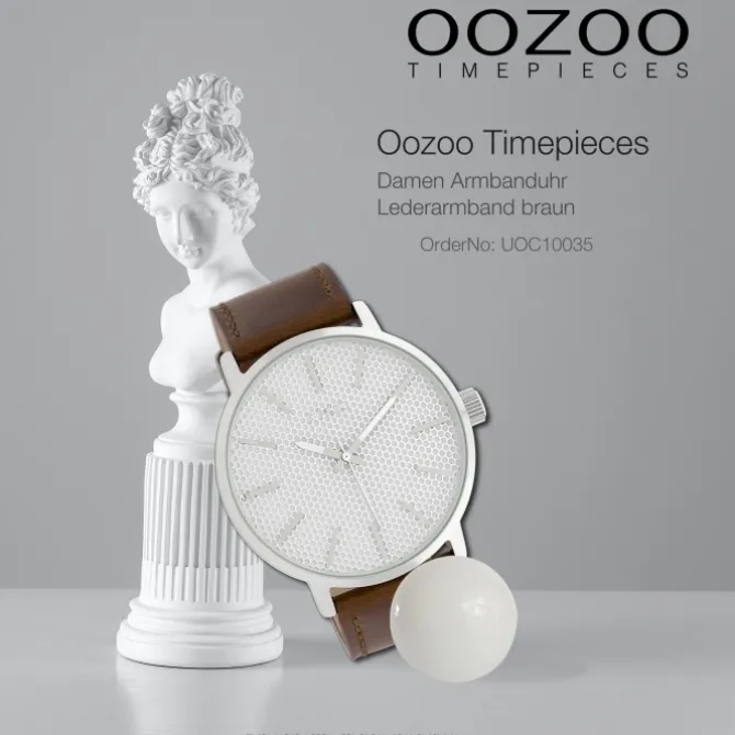 Oozoo Damen Armbanduhr Timepieces Analog Leder braun UOC10035