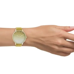 Oozoo Damen Armbanduhr Timepieces Analog Leder gelb UOC10833
