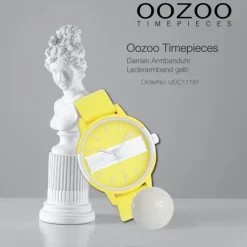 Oozoo Damen Armbanduhr Timepieces Analog Leder gelb UOC11191