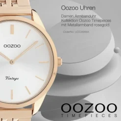 Oozoo Damen Armbanduhr Timepieces Analog Metall rosegold UOC9988A