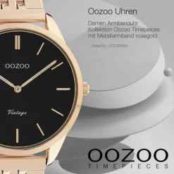 Oozoo Damen Armbanduhr Timepieces Analog Metall rosegold UOC9989A