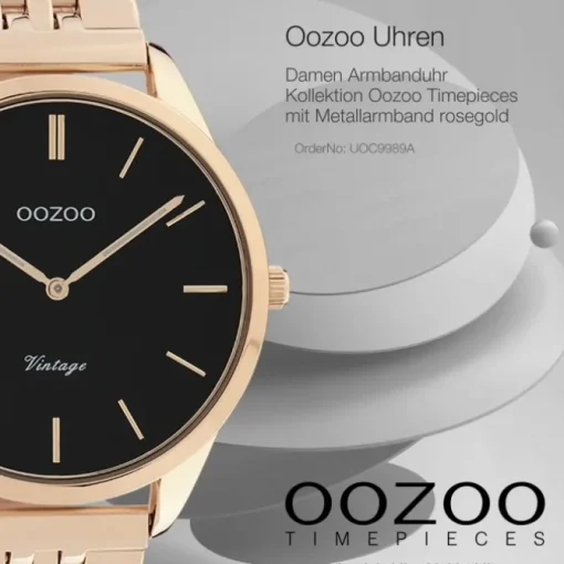 Oozoo Damen Armbanduhr Timepieces Analog Metall rosegold UOC9989A