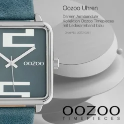 Oozoo Damen Armbanduhr Timepieces Analog Leder blau UOC10361