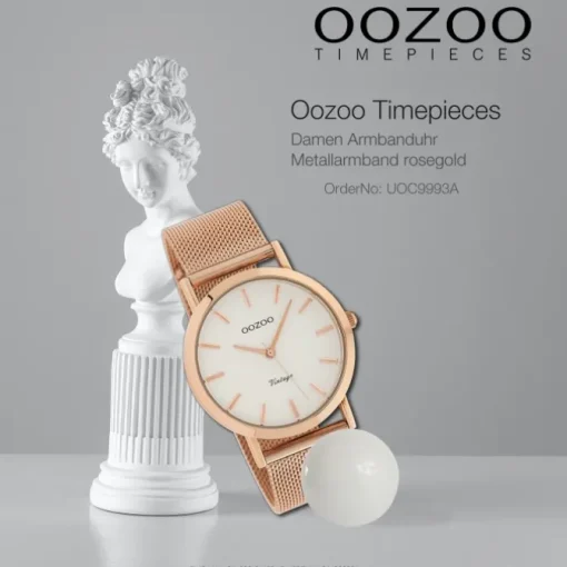 Oozoo Damen Armbanduhr Timepieces Analog Metall rosegold UOC9993A