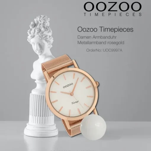 Oozoo Damen Armbanduhr Timepieces Analog Metall rosegold UOC9997A