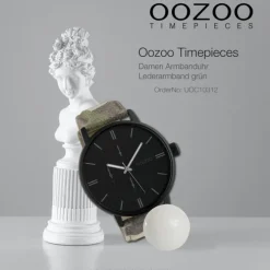 Oozoo Damen Armbanduhr Timepieces Analog Leder grün braun UOC10312