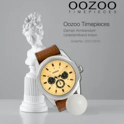 Oozoo Damen Armbanduhr Timepieces Analog Leder braun UOC10316