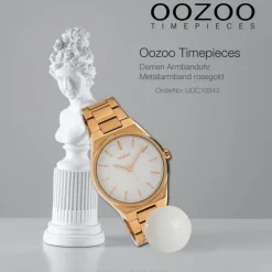 Oozoo Damen Armbanduhr Timepieces Analog Metall rosegold UOC10343