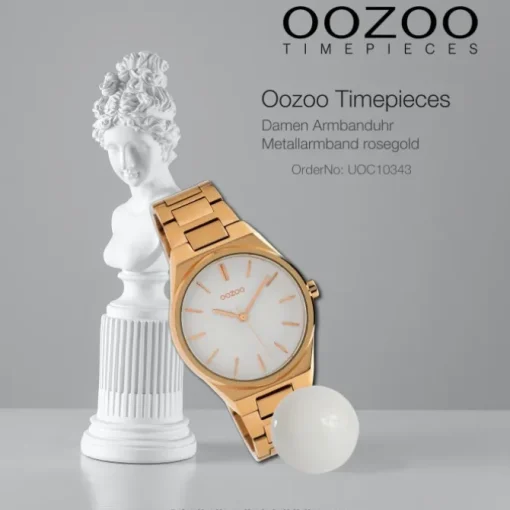 Oozoo Damen Armbanduhr Timepieces Analog Metall rosegold UOC10343