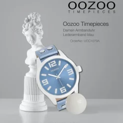 Oozoo Damen Armbanduhr Timepieces Analog Leder blau UOC1079A