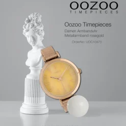Oozoo Damen Armbanduhr Timepieces Analog Metall rosegold UOC10470