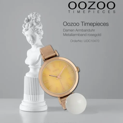 Oozoo Damen Armbanduhr Timepieces Analog Metall rosegold UOC10470
