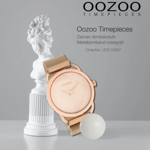 Oozoo Damen Armbanduhr Timepieces Analog Metall rosegold UOC10697
