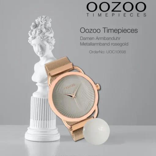Oozoo Damen Armbanduhr Timepieces Analog Metall rosegold UOC10698
