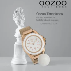 Oozoo Damen Armbanduhr Timepieces Analog Metall rosegold UOC10738