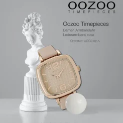 Oozoo Damen Armbanduhr Timepieces Analog Leder rosa UOC9181A