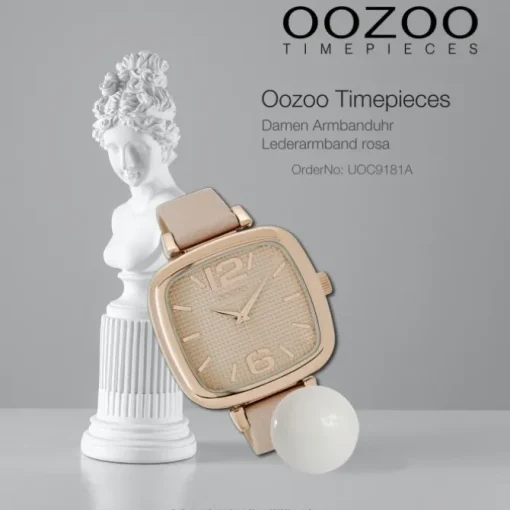 Oozoo Damen Armbanduhr Timepieces Analog Leder rosa UOC9181A