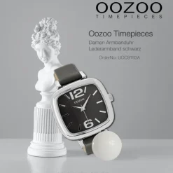 Oozoo Damen Armbanduhr Timepieces Analog Leder schwarz UOC9183A