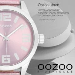 Oozoo Damen Armbanduhr Timepieces Analog Leder rosa UOC1083A