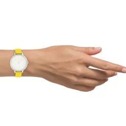 Oozoo Damen Armbanduhr Timepieces JR312 Analog Leder gelb UOJR312