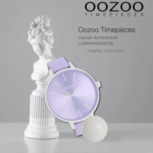 Oozoo Damen Armbanduhr Timepieces Analog Leder lila UOC11072