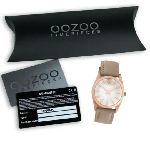 Oozoo Damen Armbanduhr Timepieces Analog Leder taupe hellbraun UOC10187