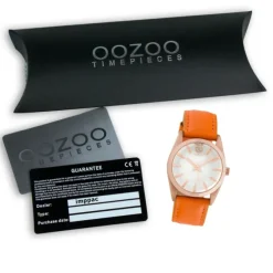 Oozoo Damen Armbanduhr Timepieces Analog Leder orange UOC10188