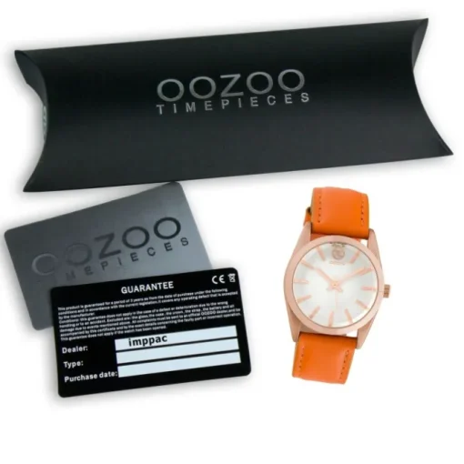Oozoo Damen Armbanduhr Timepieces Analog Leder orange UOC10188