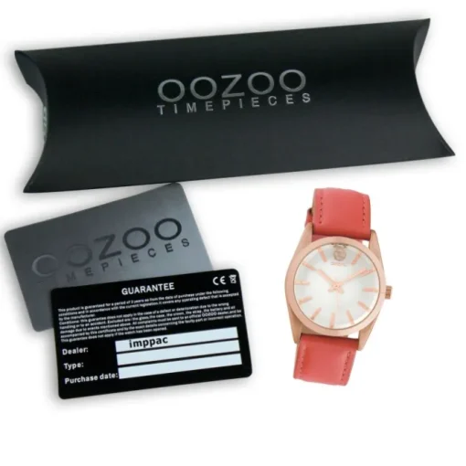 Oozoo Damen Armbanduhr Timepieces Analog Leder rot UOC10190