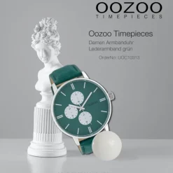 Oozoo Damen Armbanduhr Timepieces Analog Leder grün UOC10313