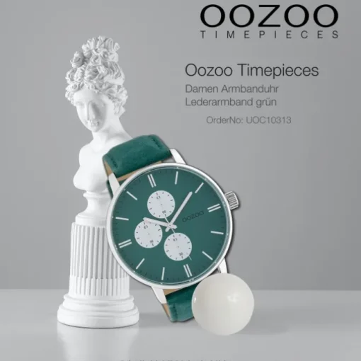 Oozoo Damen Armbanduhr Timepieces Analog Leder grün UOC10313