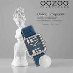 Oozoo Damen Armbanduhr Timepieces Analog Leder dunkelblau UOC10366