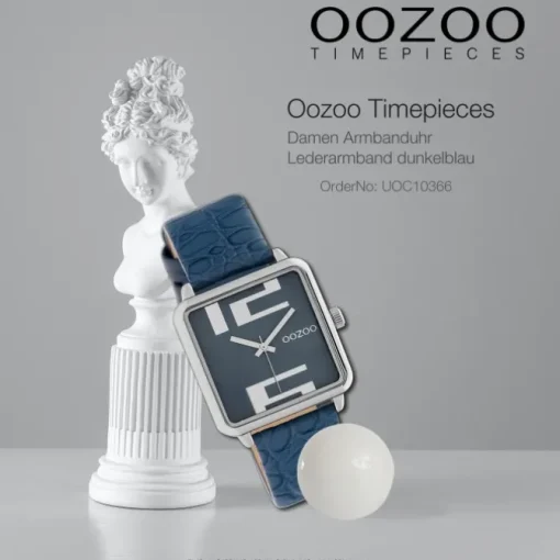 Oozoo Damen Armbanduhr Timepieces Analog Leder dunkelblau UOC10366