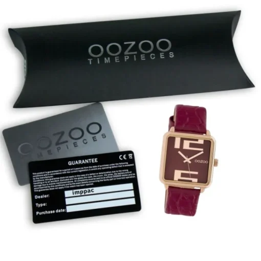 Oozoo Damen Armbanduhr Timepieces Analog Leder rot UOC10368
