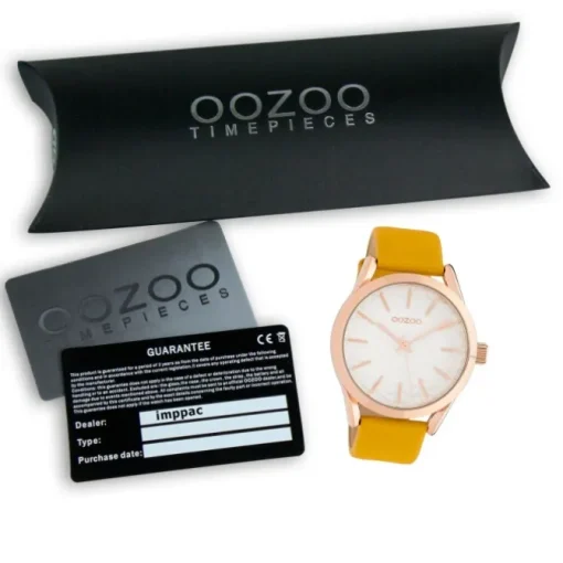 Oozoo Damen Armbanduhr Timepieces Analog Leder gelb UOC10463