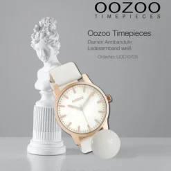 Oozoo Damen Armbanduhr Timepieces Analog Leder weiß UOC10725