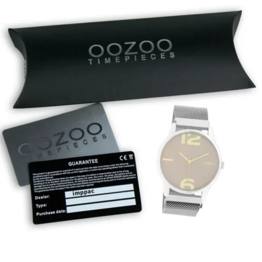 Oozoo Damen Armbanduhr Timepieces Analog Metall silber UOC10865