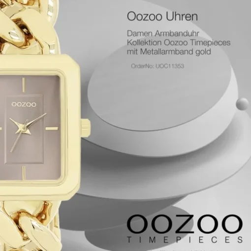 Oozoo Damen Armbanduhr Timepieces Analog Metall gold UOC11353