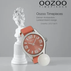 Oozoo Damen Armbanduhr Timepieces C10675 Analog Leder orange UOC10675
