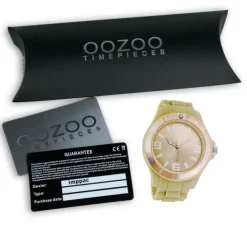 Oozoo Damen Armbanduhr Timepieces Analog Silikon beige UOC4657A