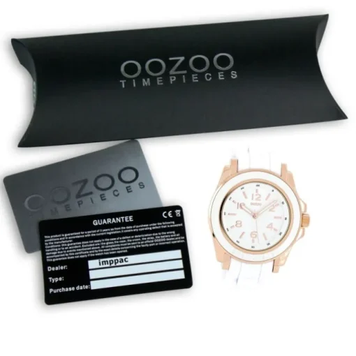 Oozoo Damen Armbanduhr Timepieces Analog Silikon weiß UOC4916A