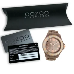 Oozoo Damen Armbanduhr Timepieces Analog Silikon hellbraun UOC5041A