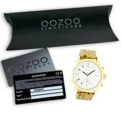 Oozoo Damen Armbanduhr Timepieces Analog Leder gelb braun UOC8011A