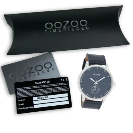 Oozoo Damen Armbanduhr Timepieces Analog Leder dunkelblau UOC9008A