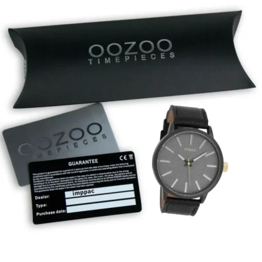 Oozoo Damen Armbanduhr Timepieces Analog Leder schwarz UOC9028A