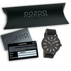 Oozoo Damen Armbanduhr Timepieces Analog Leder schwarz UOC9029A