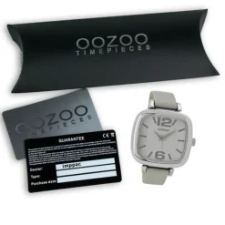 Oozoo Damen Armbanduhr Timepieces Analog Leder grau UOC9180A